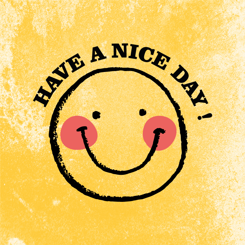 Quote rug have a nice day smiley face design - TenStickers