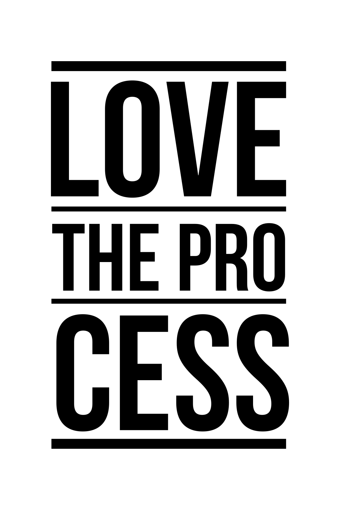 Love the process quote rug - TenStickers