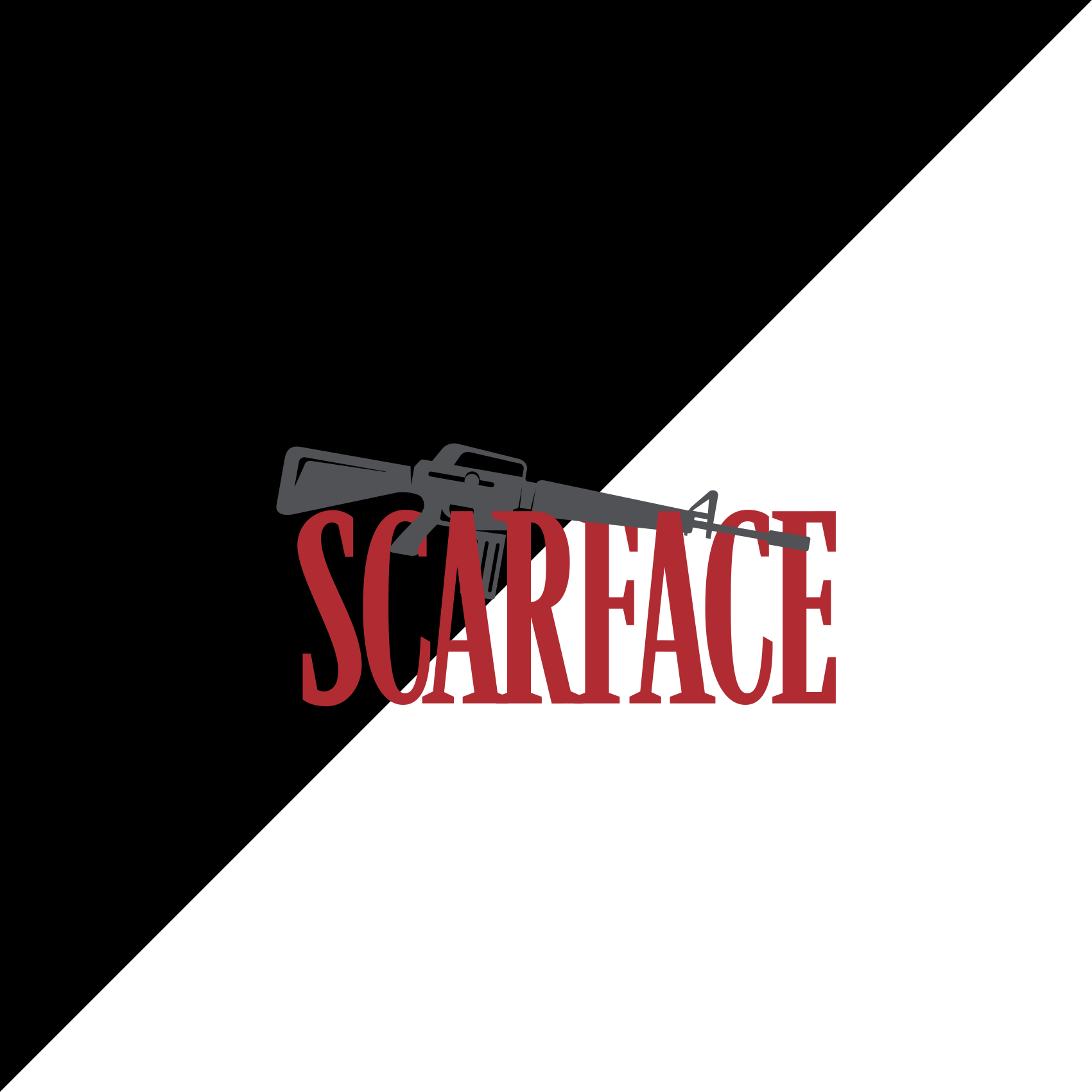 Quote rug featuring scarface movie imagery - TenStickers