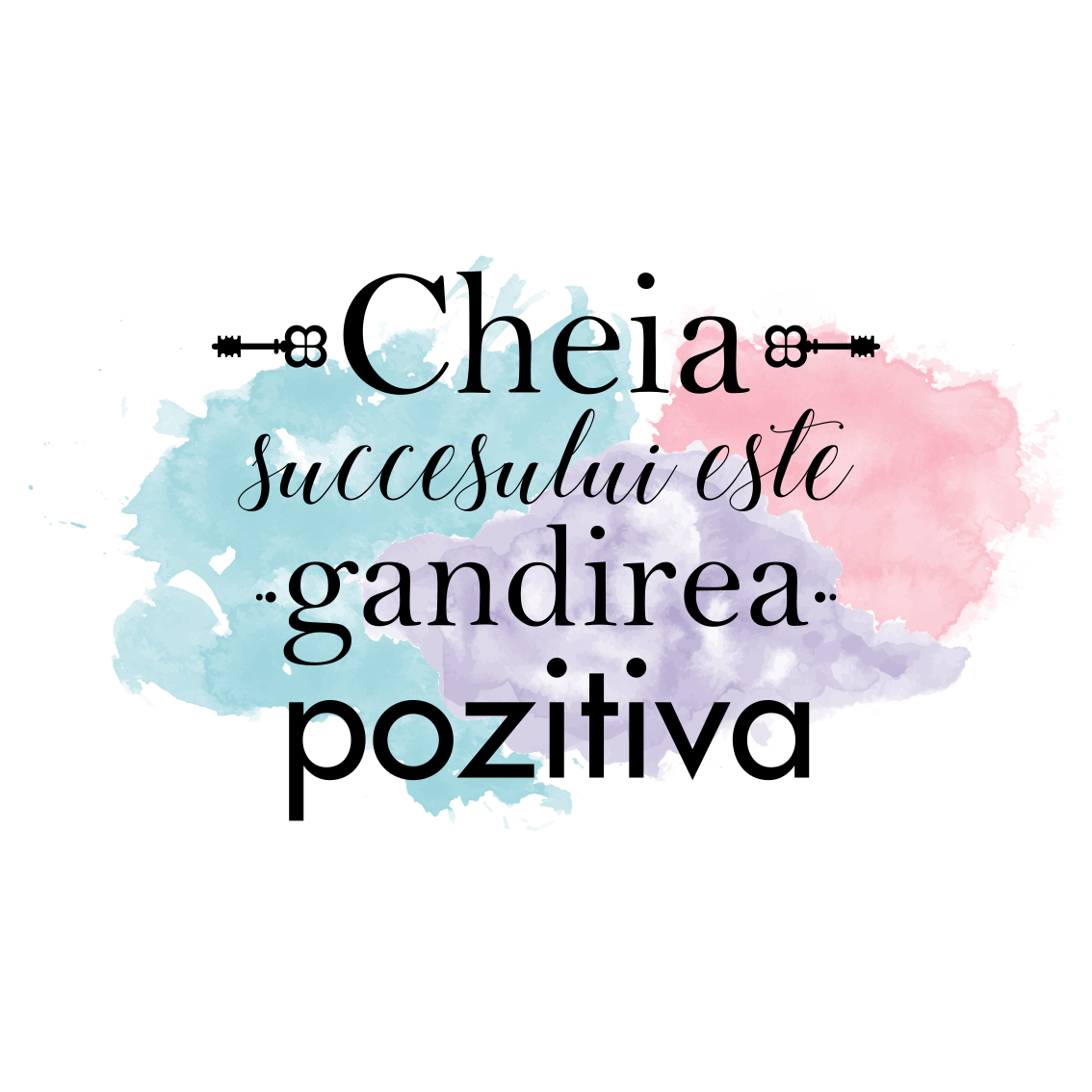 Quote rug - the key to success is positive thinking - TenStickers