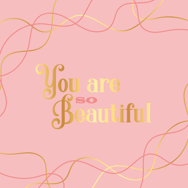 Quote rug you are beautiful pink watercolor - TenStickers