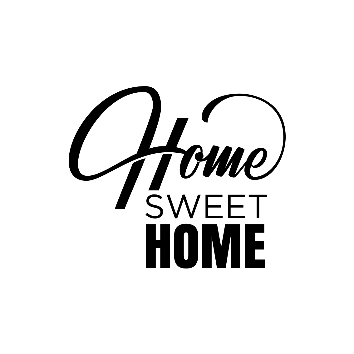 Quote rug home sweet home minimalist style 3 - TenStickers