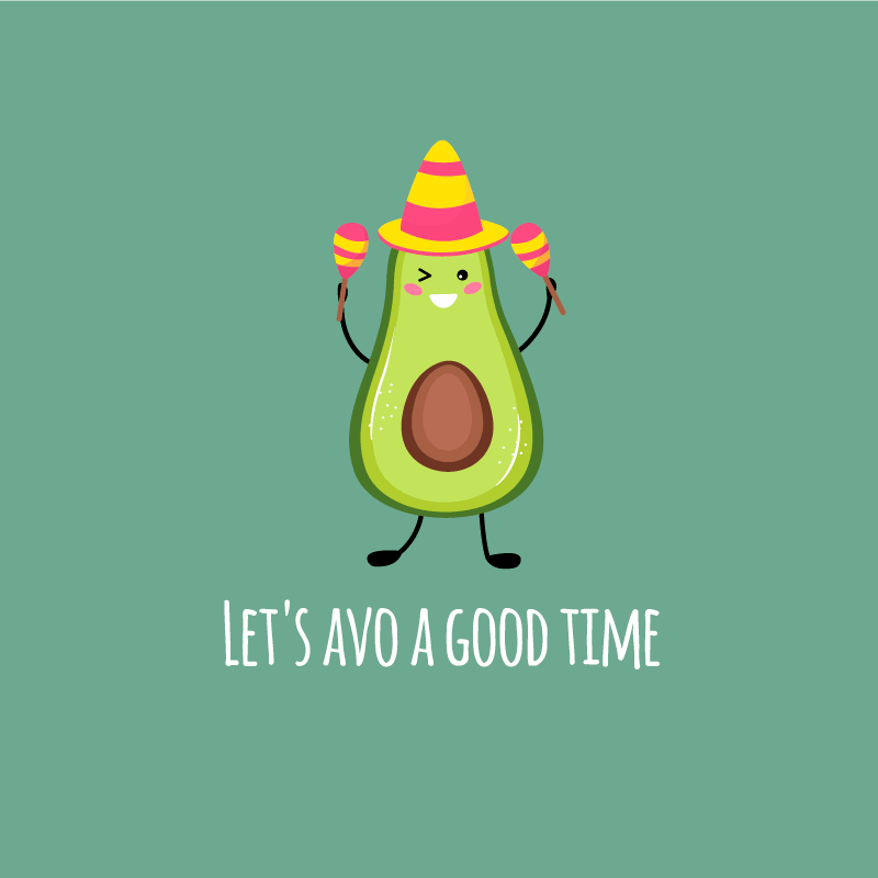 Funny quote rug featuring avocados design - TenStickers