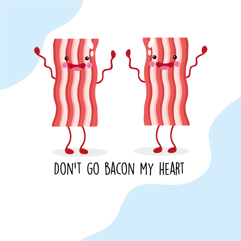 Quote rug with humorous bacon saying - TenStickers