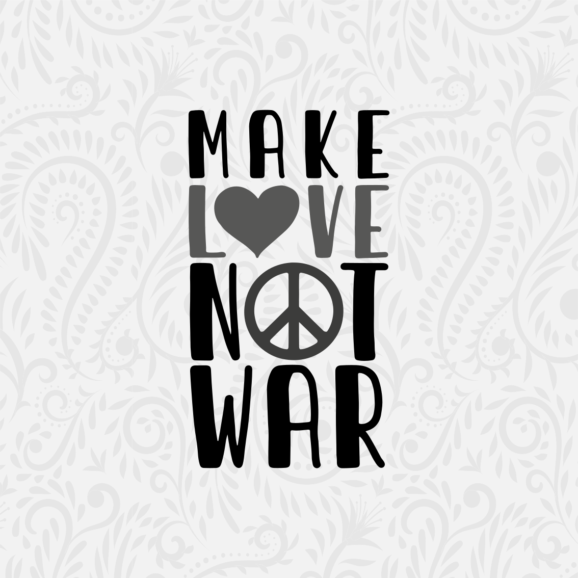 Quote rug make love not war quote rug - TenStickers