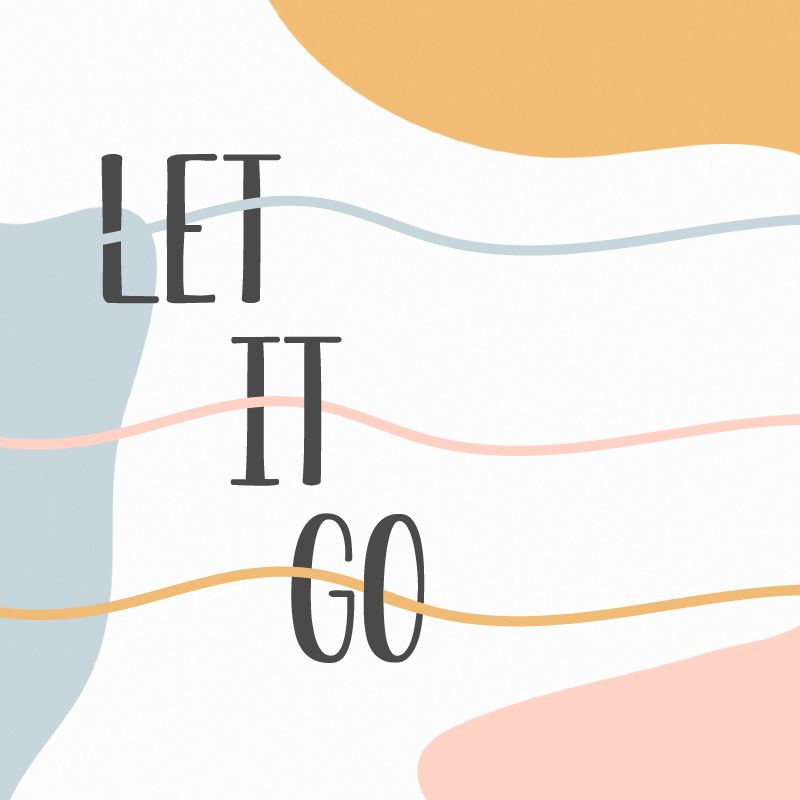 Quote rug in pastel colors with let it go design - TenStickers