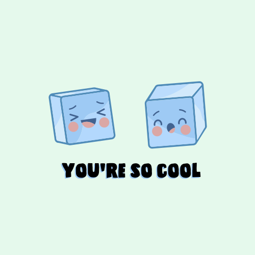 Quote rug you're so cool ice cubes - TenStickers