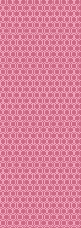 Texture rug in pink geometric hexagon pattern - TenStickers
