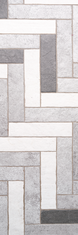 Texture rug in cold gray-brown herringbone pattern - TenStickers