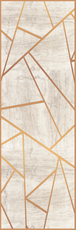 Texture rug with walnut wood geometric design - TenStickers