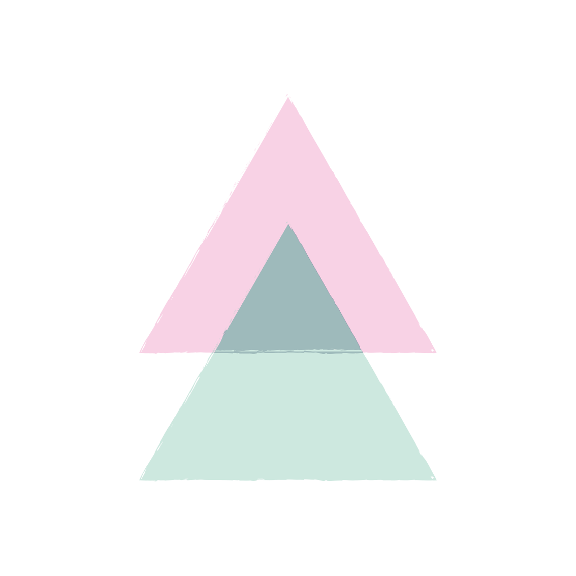 Geometric rug in blue and pink triangle design - TenStickers
