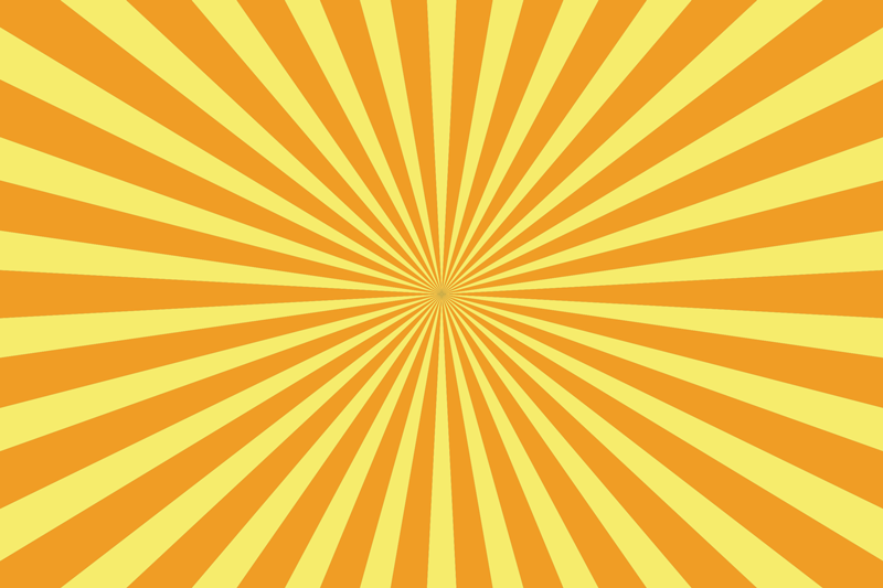 Geometric rug abstract sunset in orange tones - TenStickers