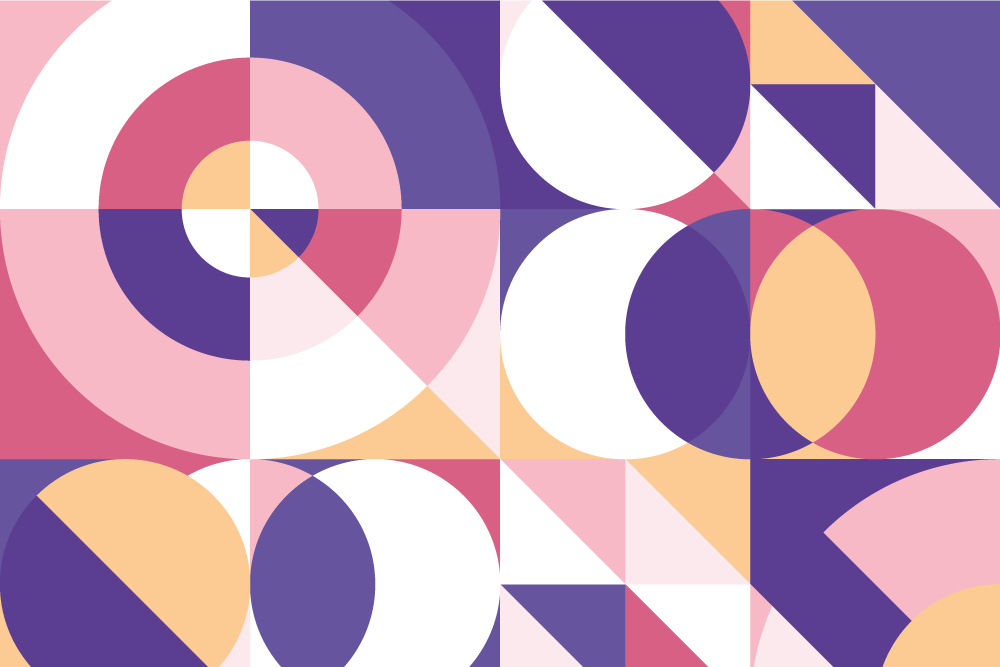 Geometric rug with abstract geometric art design - TenStickers
