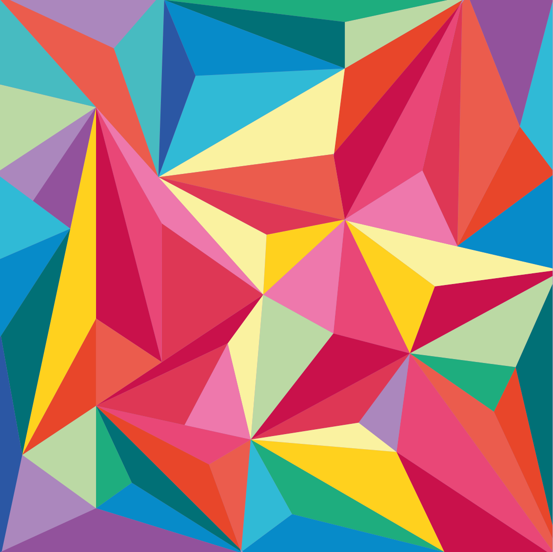 Geometric rug in multicolor geometric design - TenStickers