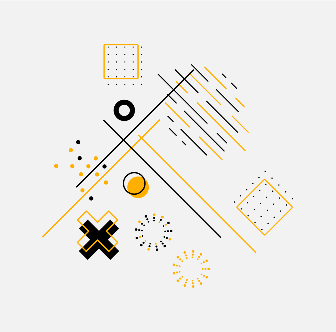 Geometric rug with concentric circles design - TenStickers