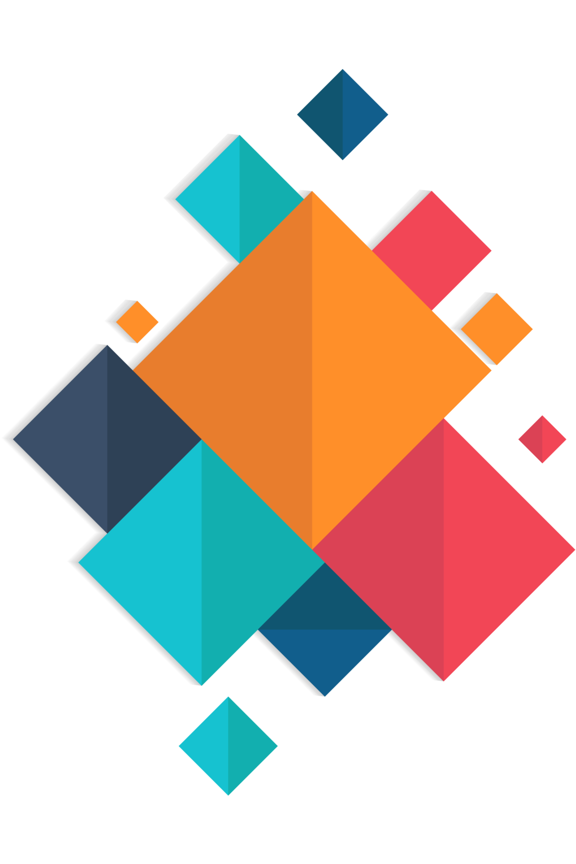 Geometric rug in vibrant squares - TenStickers
