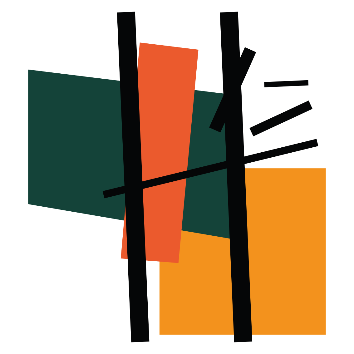 Geometric rug squares and rectangles abstract art - TenStickers