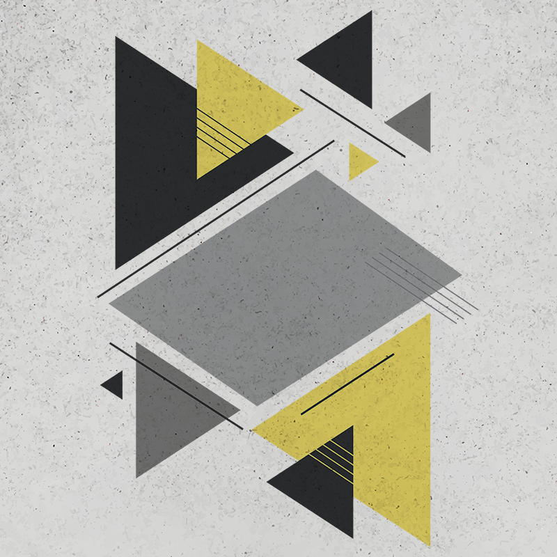 Geometric rug nordic triangles design - TenStickers