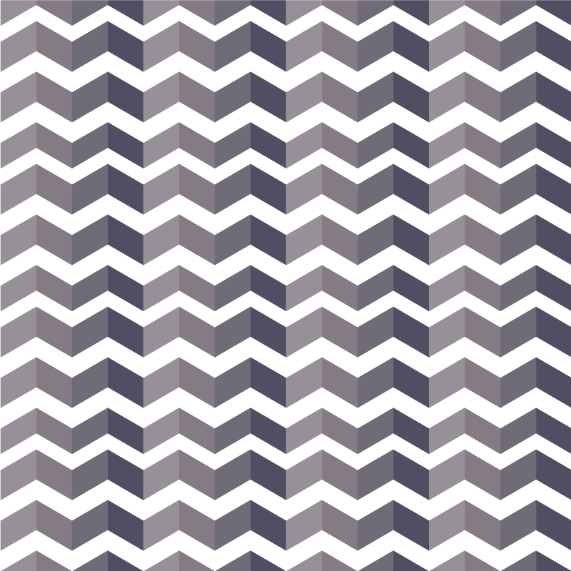 Geometric rug with black and white zigzag pattern - TenStickers