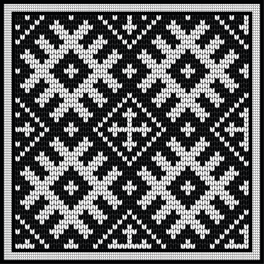 Geometric rug viking chained squares design - TenStickers