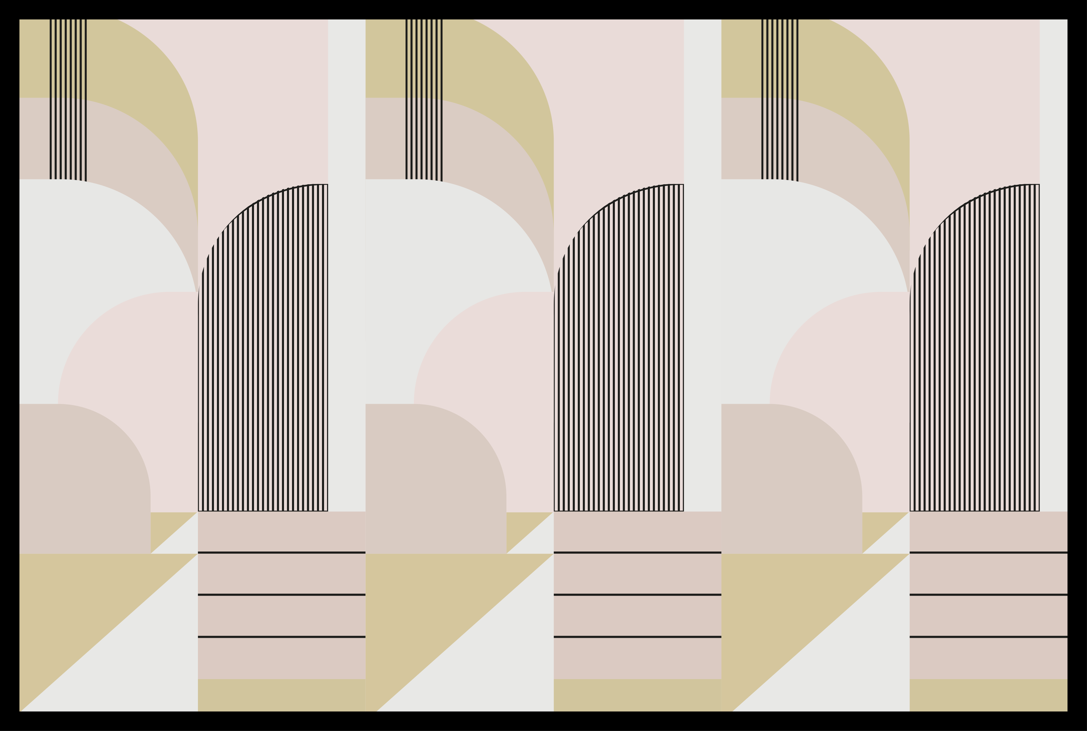 Pastel geometric urban design geometric rug - TenStickers