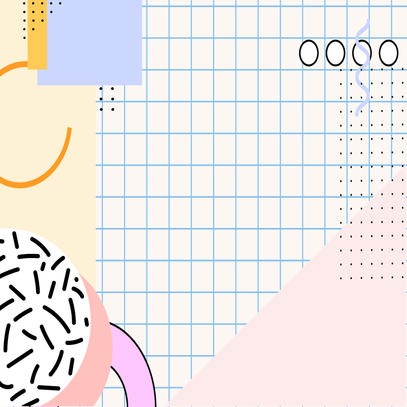 Geometric rug in colorful 80s abstract squares - TenStickers