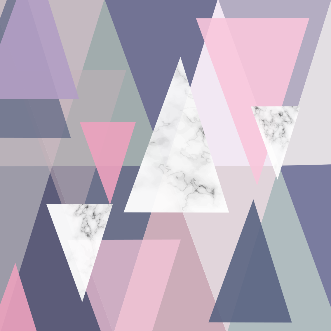 Geometric rug with 3d triangle wall art - TenStickers