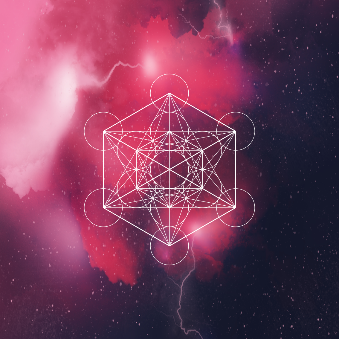 Geometric rug metatron symbol - TenStickers