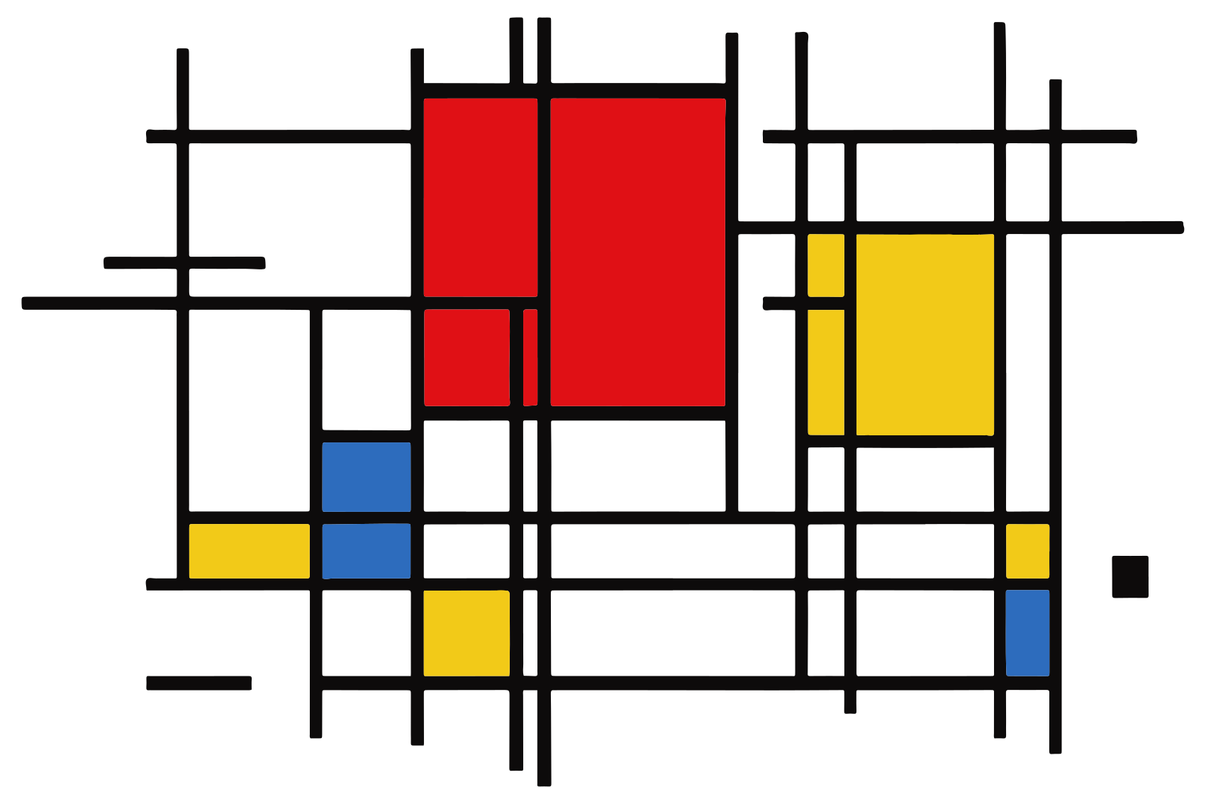 Geometric rug with geometric lines design - TenStickers