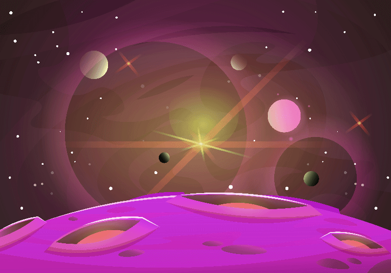 Kids carpet with futuristic space views - TenStickers