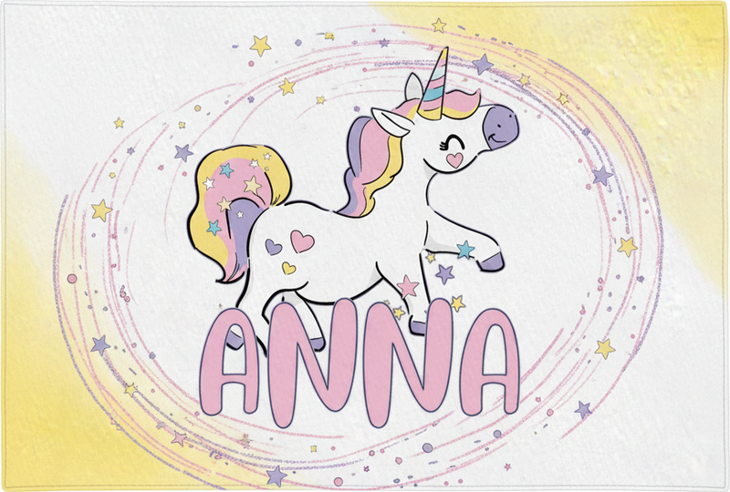 Kids carpet with magical unicorn design - TenStickers
