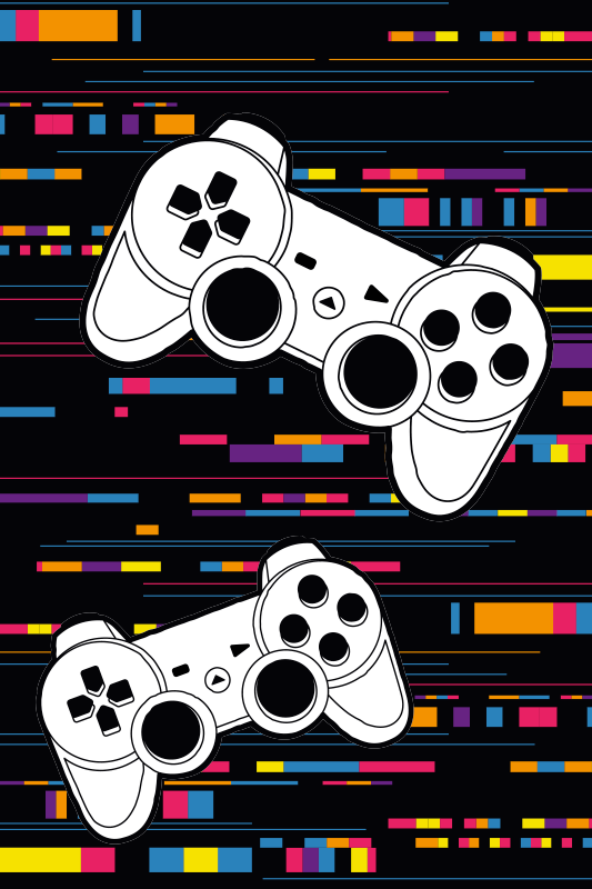 Game rug multicolor remote controller - TenStickers