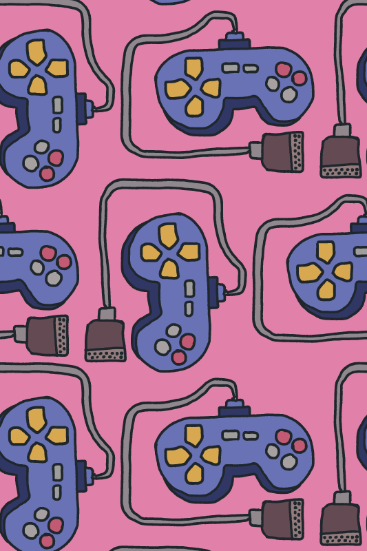 Game rug with retro controller design - TenStickers