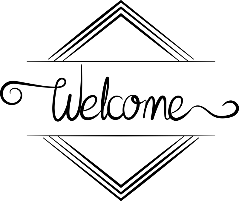 Entrance hall rug minimalist style welcome - TenStickers