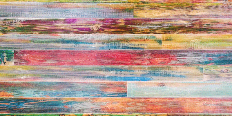 Entrance hall rug in assorted wood tones - TenStickers