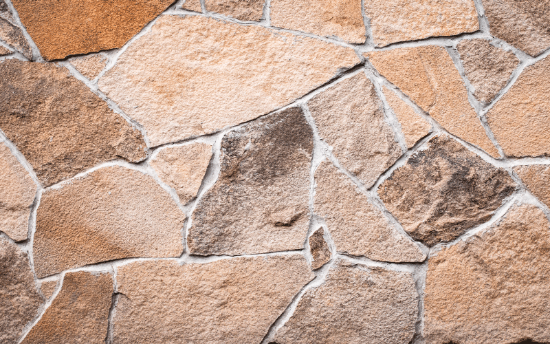 Entrance hall rug in light brown stone bricks - TenStickers