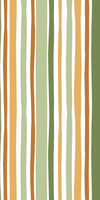Thin green and yellow living room rug - TenStickers