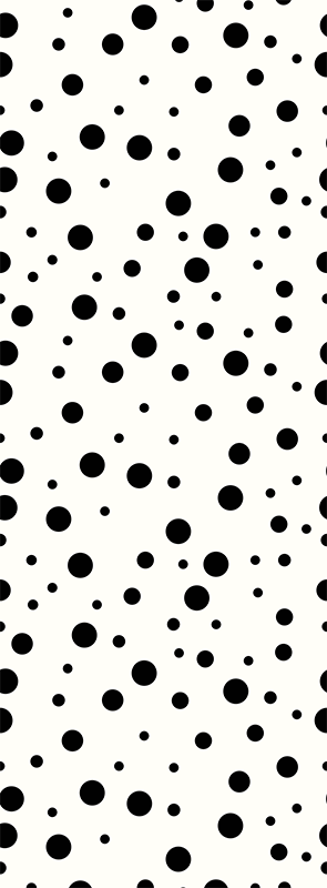 Living room rug with black polka dots on white - TenStickers