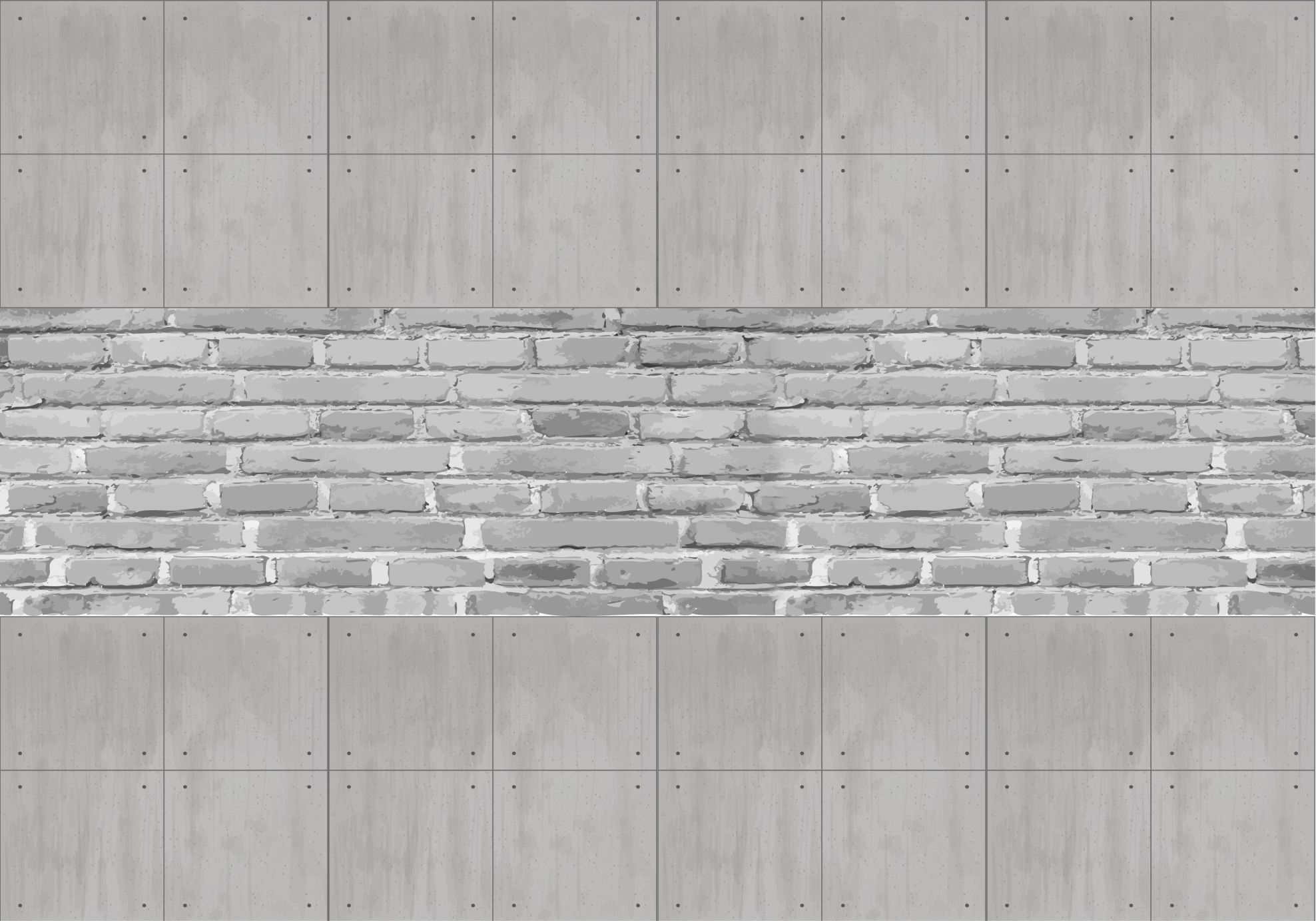 Grey rug with concrete panels - TenStickers