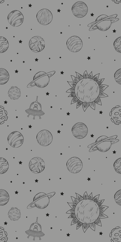 Grey rug space exploration design - TenStickers