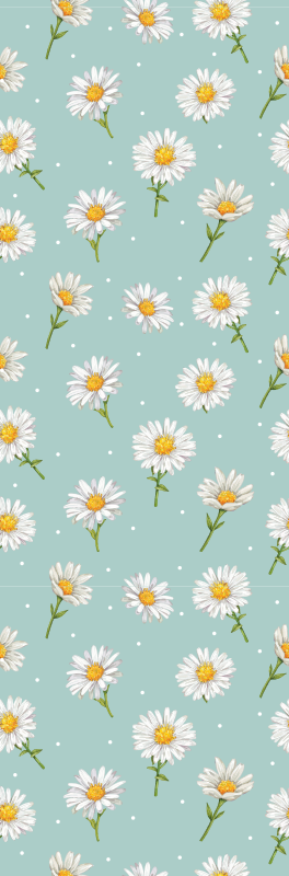 Hall rug with daisy flower pattern - TenStickers