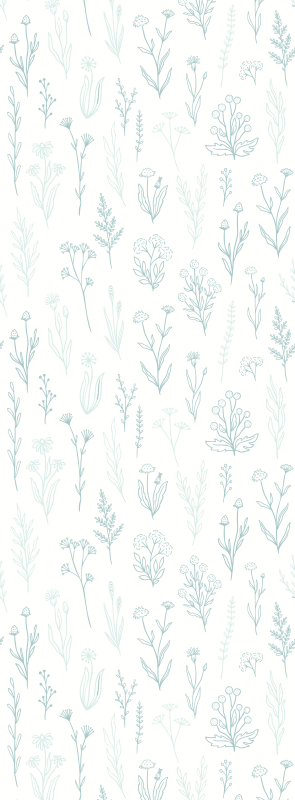 Hall rug with flower design on a white background - TenStickers