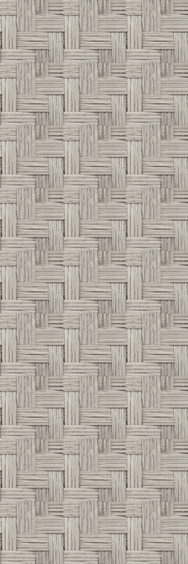 Gray handmade wicker effect hall rug - TenStickers