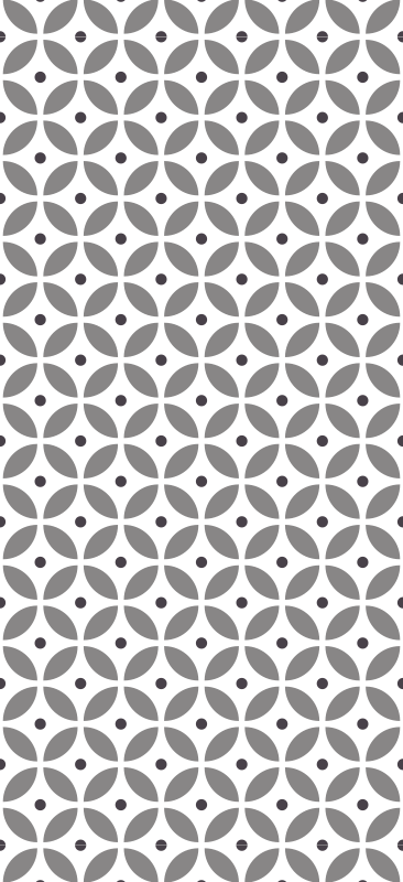 Hall rug with nordic style seamless circles - TenStickers