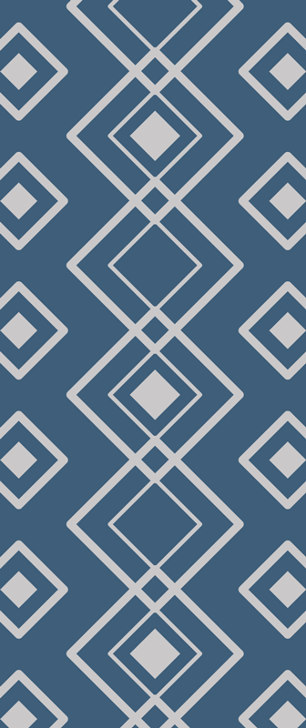 Hall rug superfresco easy navy geometric - TenStickers