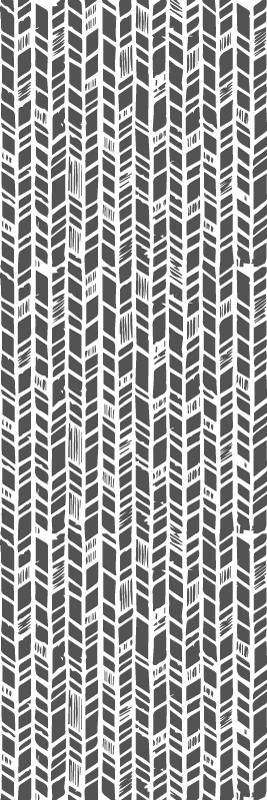 Hall rug with black and white tribal design - TenStickers