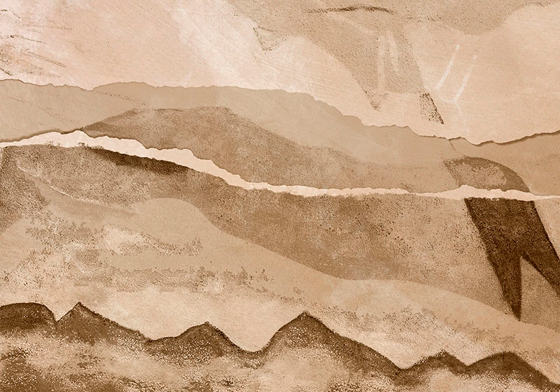 Beige rug with paper strips - TenStickers