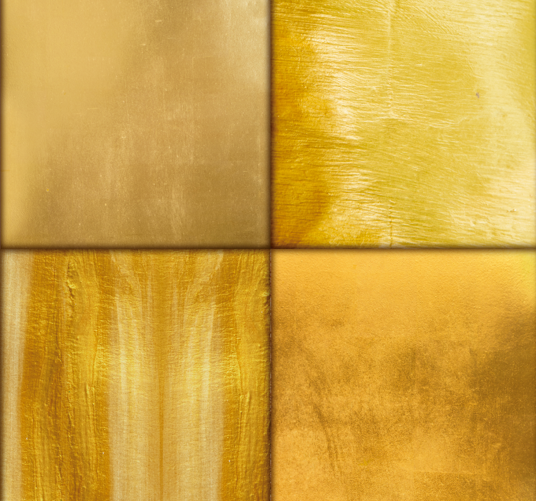 Yellow rug with golden textured surface - TenStickers