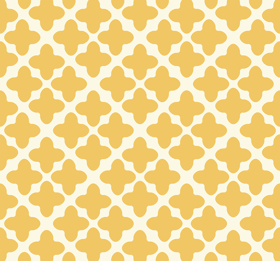 Yellow rug with arabesque design - TenStickers