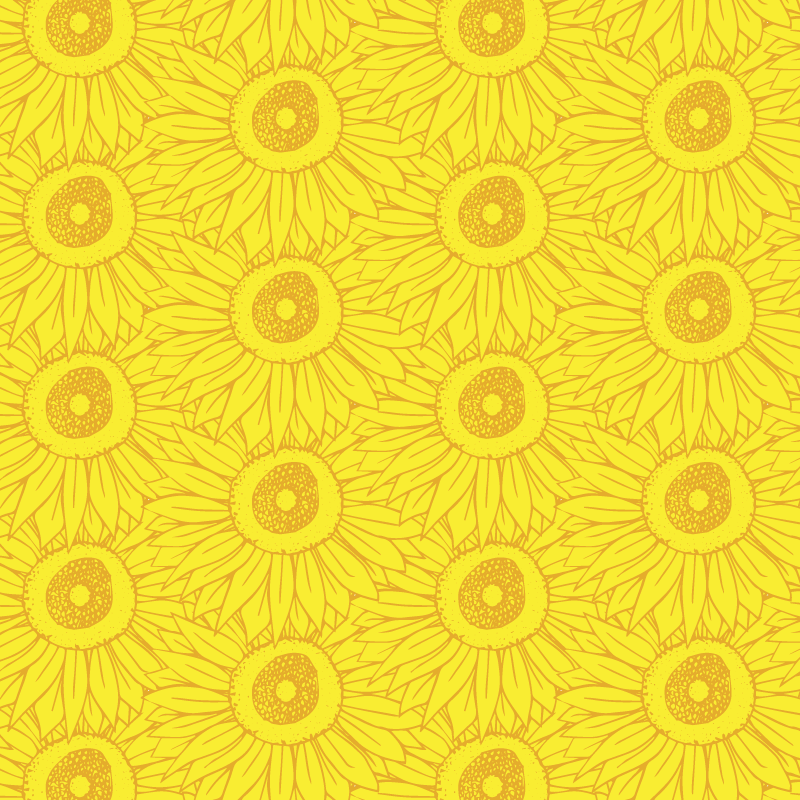Yellow rug in soft sunflower hues - TenStickers